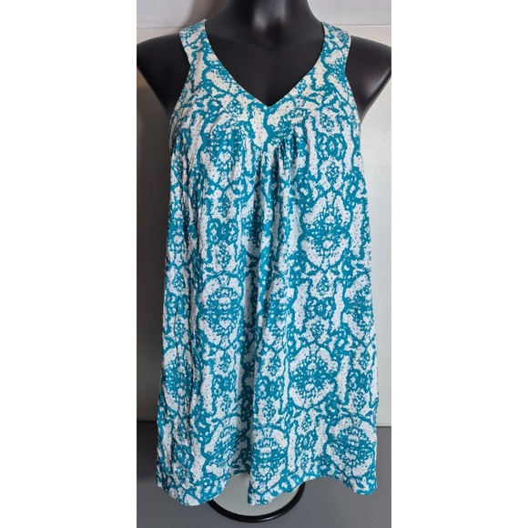 Cato Womens Sleeveless Shirt Top Medium Blue White NEW NWT - Picture 1 of 3